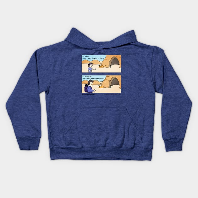 Caves Kids Hoodie by crampedconditions